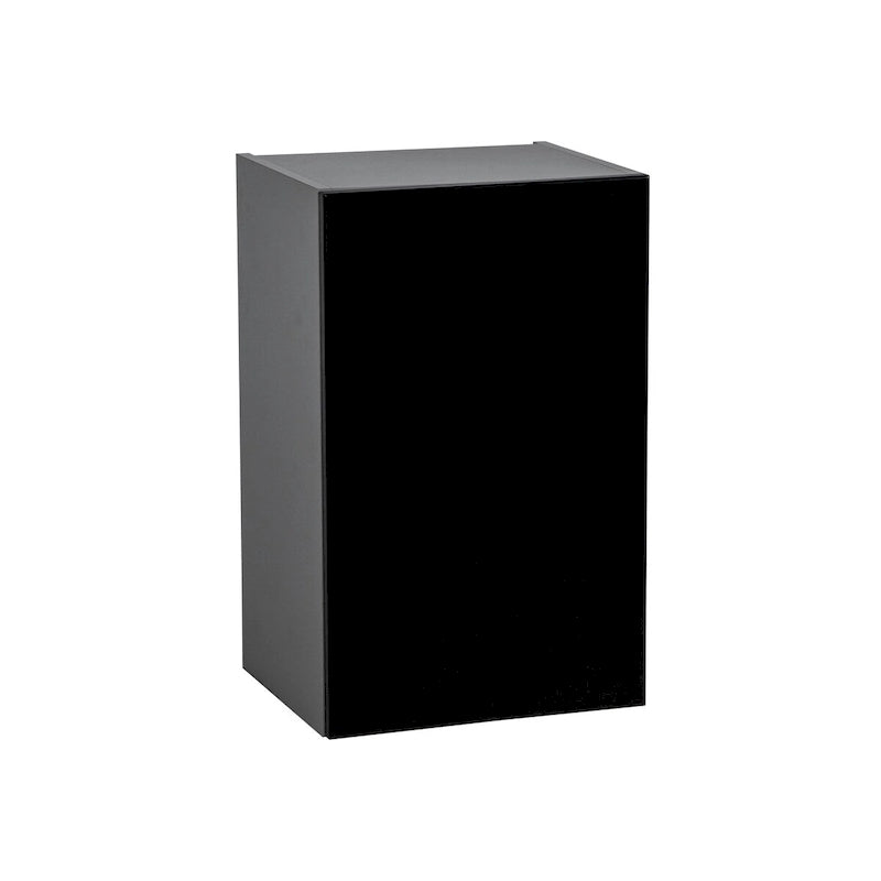 Meuble haut mural gris à porte unique avec étagère réglable, style moderne