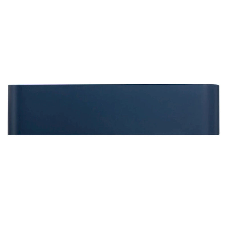 Buffet moderne cannelé avec 4 portes de rangement Noir Bleu Marine Blanc