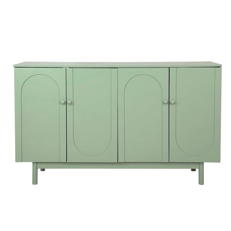 Meuble de rangement 4 portes Intaglio avec étagère réglable vert menthe