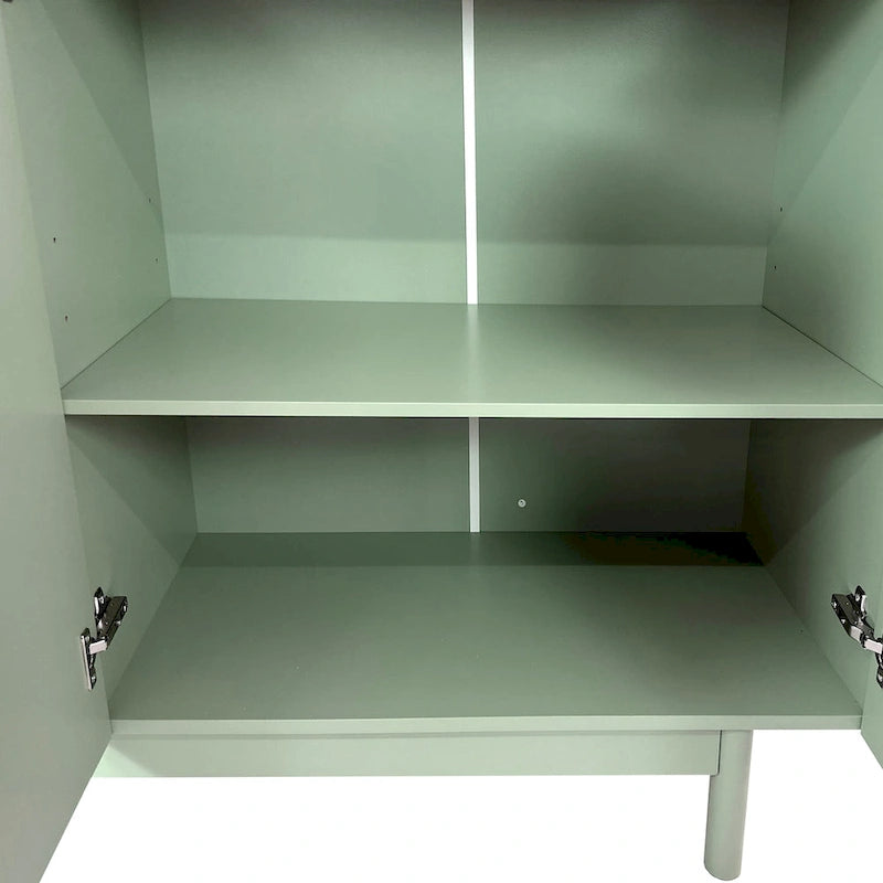 Meuble de rangement 4 portes Intaglio avec étagère réglable vert menthe