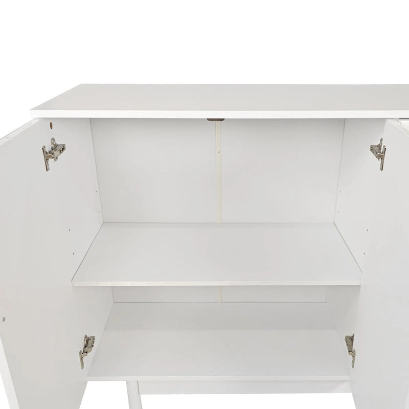 Meuble de rangement 4 portes Intaglio avec étagère réglable vert menthe
