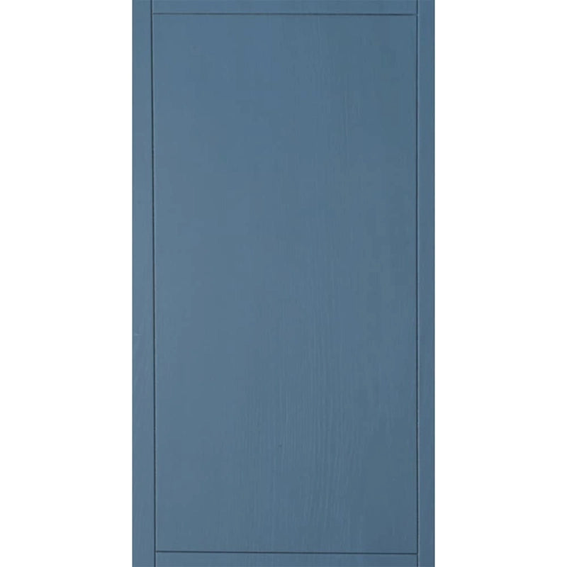 Commode bleue à 3 tiroirs avec poignées dorées finition bois
