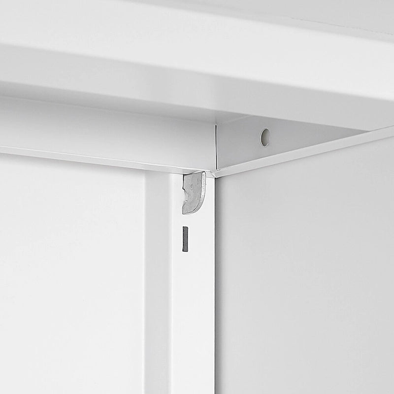 Meuble d'imprimante roulant blanc avec porte de rangement Étagère réglable sur roulettes